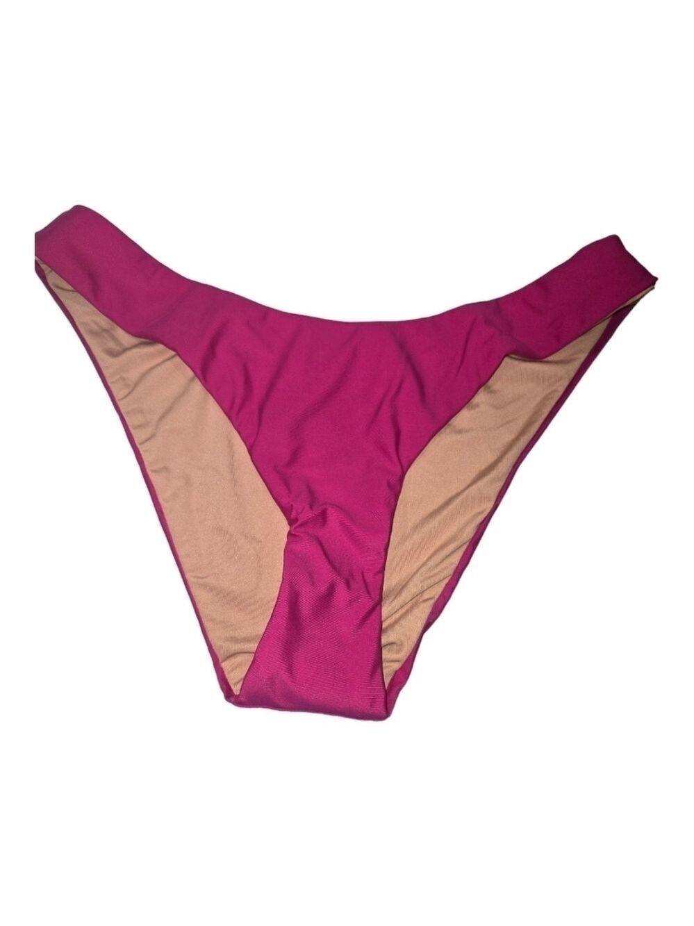 J.Crew Curve Waist Cheeky Bikini Bottom NWT Fuchsia Small